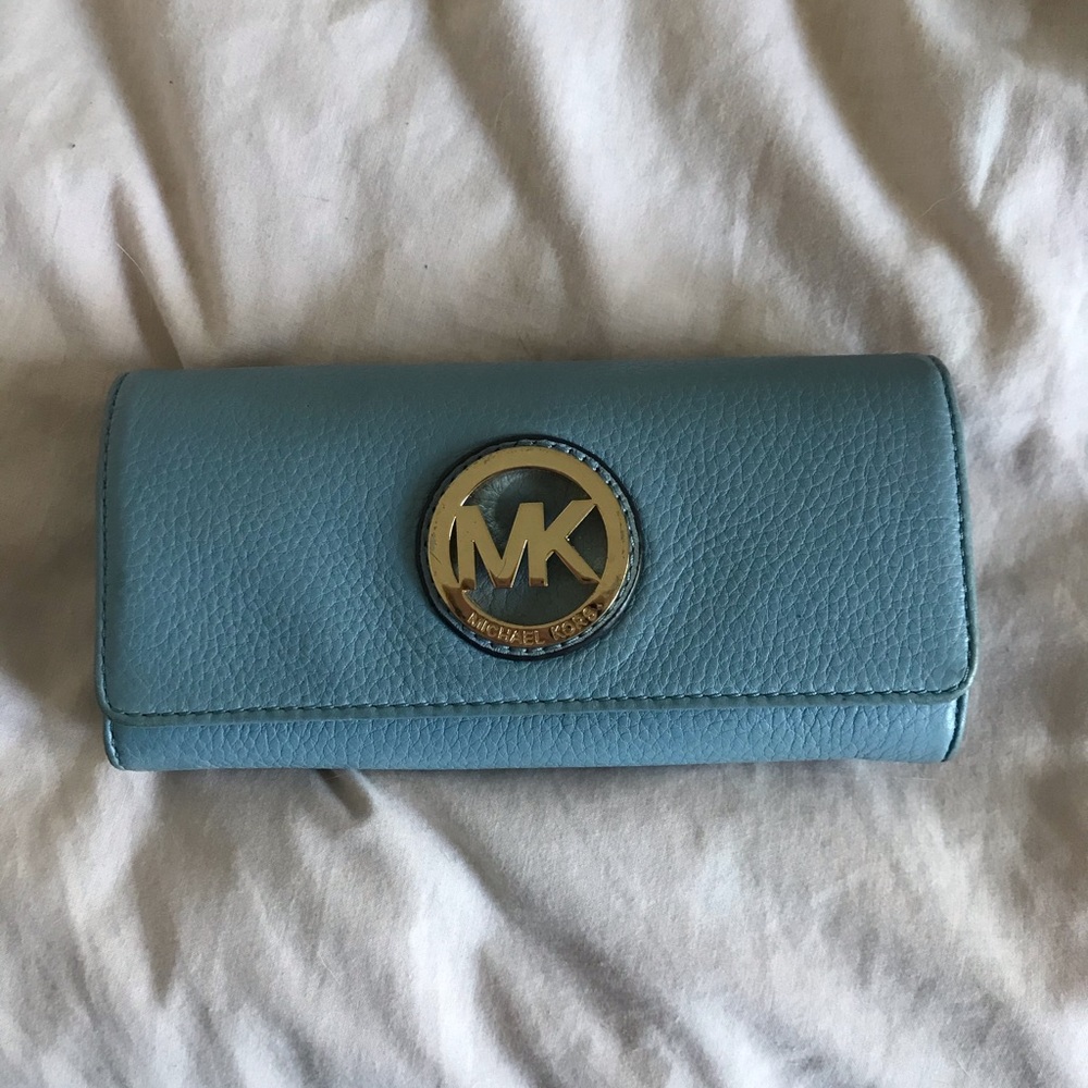 Michael Kors light blue wallet